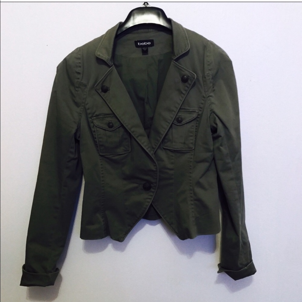 Bebe military style jacket